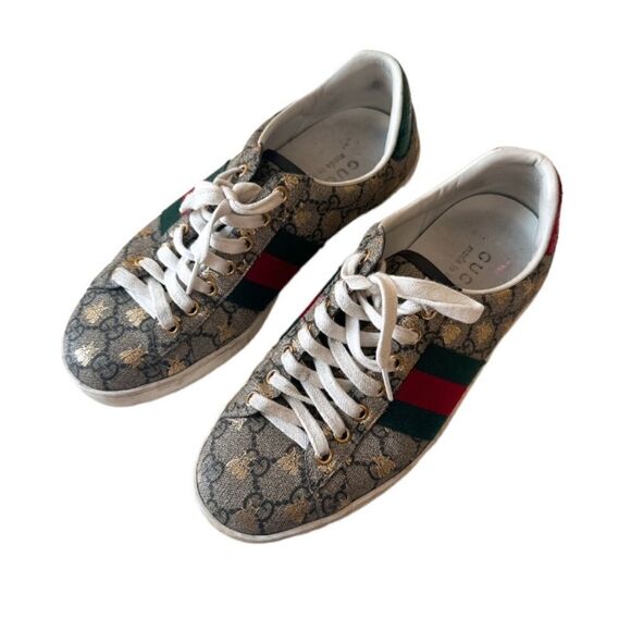 GUCCI Ace GG Supreme Bees Sneakers - Picture 1 of 11